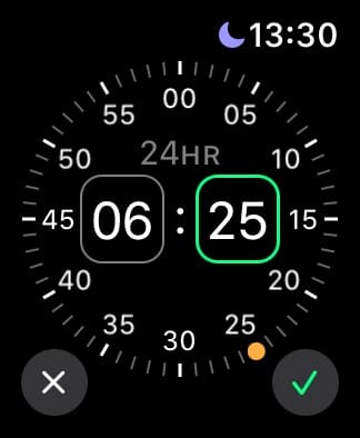 The option to create a new alarm on your Apple Watch
