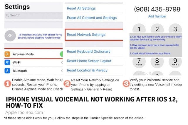 iOS 12 Visual Voicemail Not Working, How-To Fix