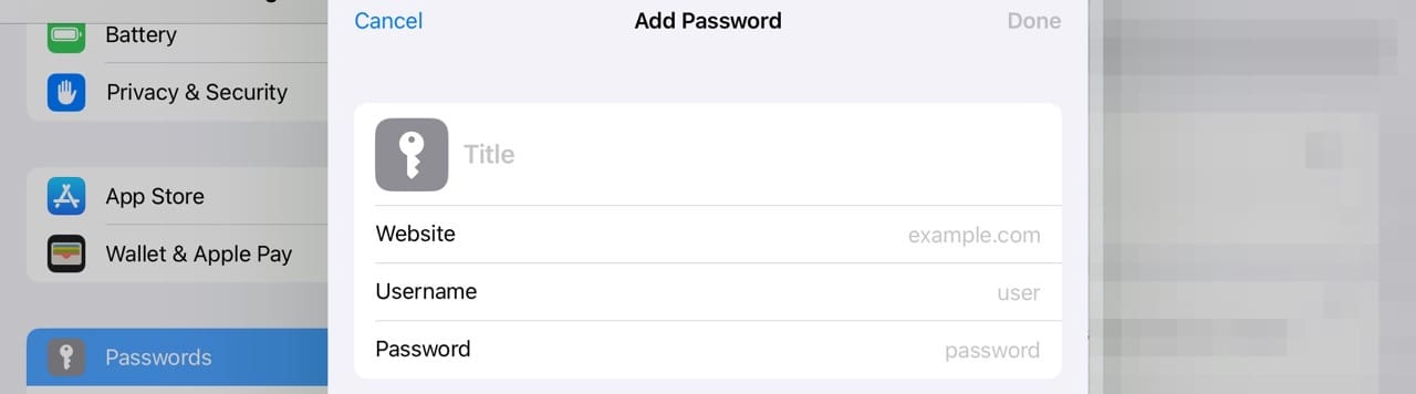 Add a password on your iPad