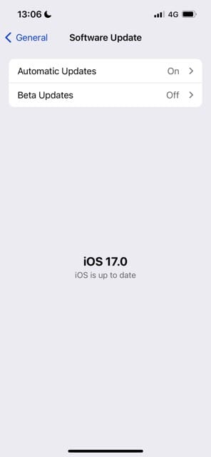 Software updated in iOS 17
