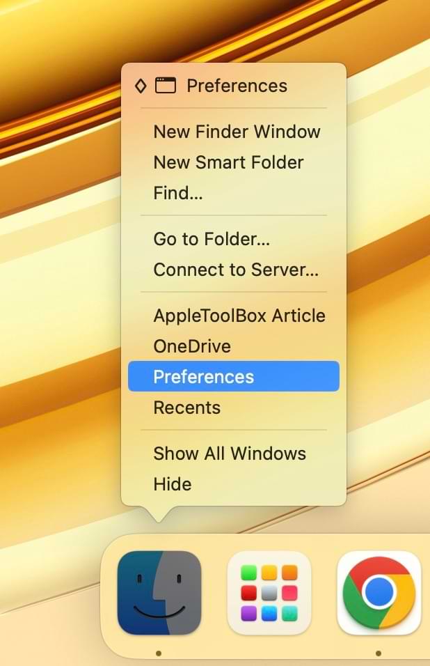 The option to quit the Mail app on a Mac