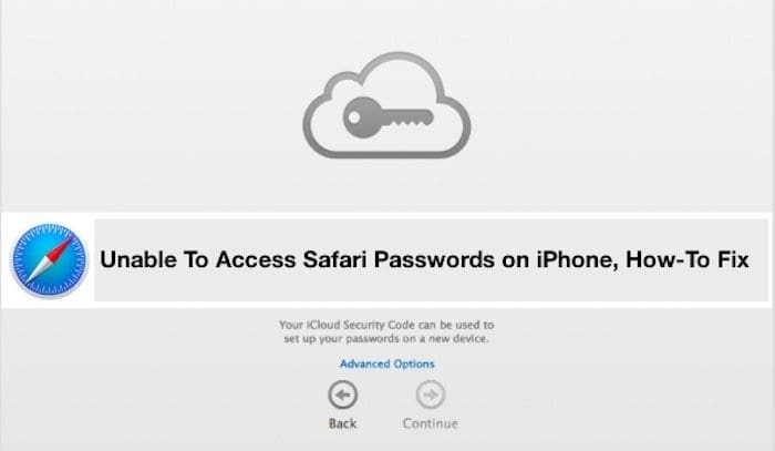 safari not loading password