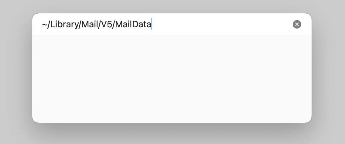 Search for version data via the Apple Mail app