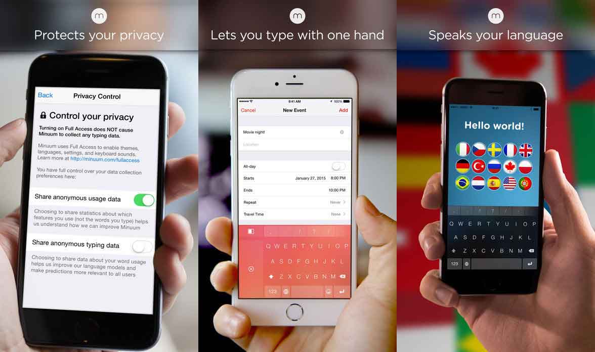 Minuum keyboard for iPhone