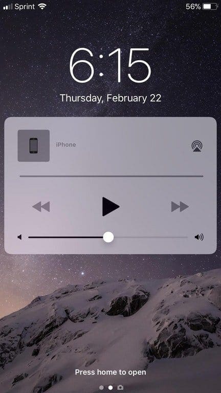 Apple Music Lock Screen Stuck