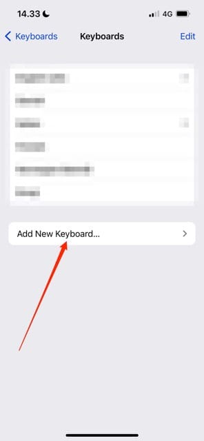 Add a new iOS Keyboard
