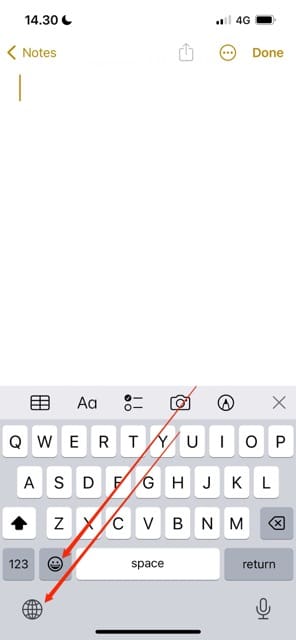 Emoji keyboard options on iPhone