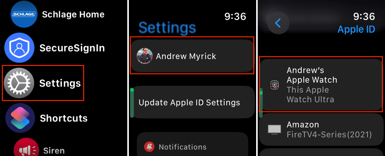 Enable Find My on Apple Watch - 1