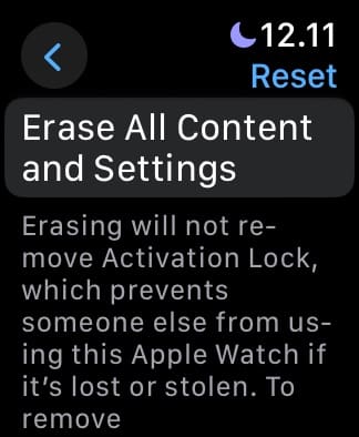 Erase All Content and Settings on Your Apple Watch