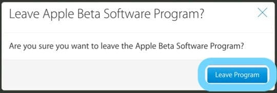 Оставьте программу бета-тестирования программного обеспечения Apple для бета-тестирования MacOS