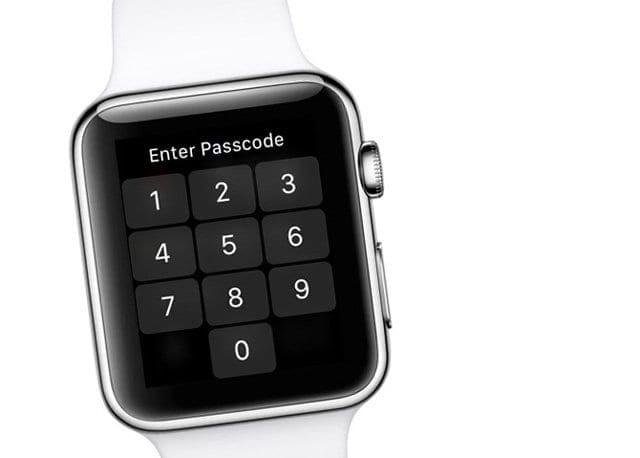 Enter in passcode on Apple Watch