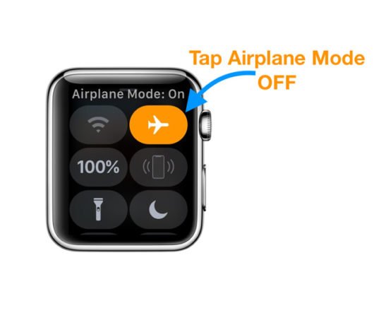 Turn off Airplane Mode on Apple Watch