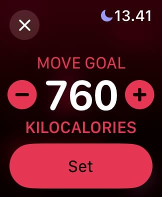 Adjust the daily calorie goals on your Apple Watch