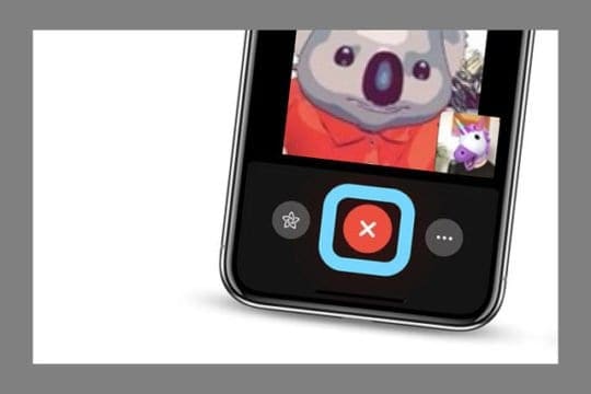 Press Red X to End FaceTime Call iOS 12
