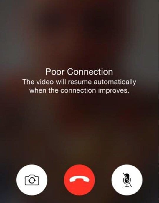 Poor Connection Warning iOS iPhone