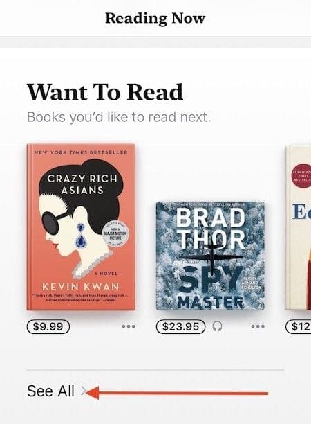 How To Manage Books Wishlist on your iPhone or iPad in iOS 12