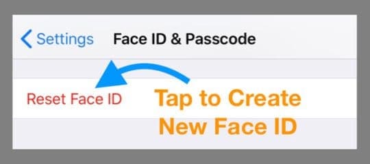 reset Face ID on iPhone