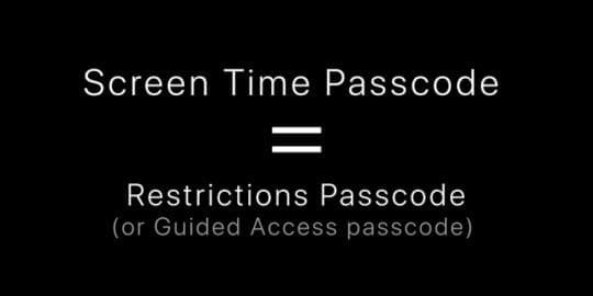 screen time passcode is your older restrictions passcode