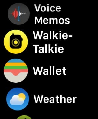 The Walkie Talkie App on an Apple Watch