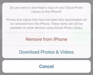 iCloud Photo Library - Remove From iPhone