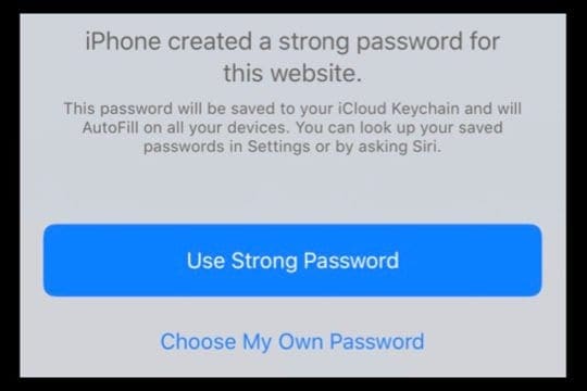 iPhone Use Strong Password iOS 12