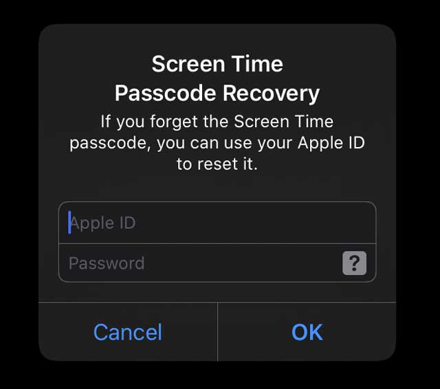 screen time passcode recovery for iOS 13.3 and above and iPadOS