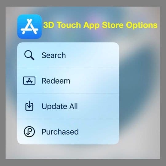 search for missing app on iPhone using 3D Touch on App Store App
