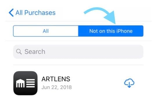 App Purchases Not On This iPhone