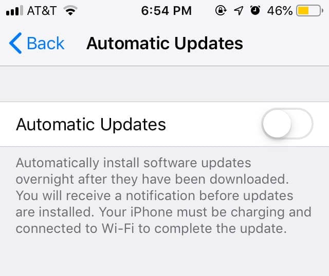 iOS 12 Automatic App Updates