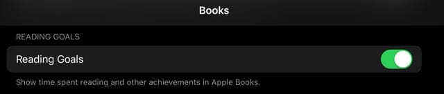 Reading Goals for Apple Books app iOS 13 and iPadOS