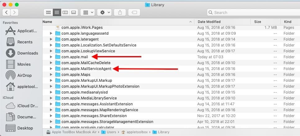 Mail App Crashing on macOS Mojave