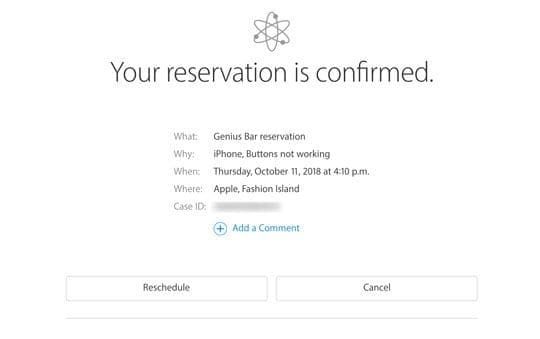 make appointment at apple store for purchase