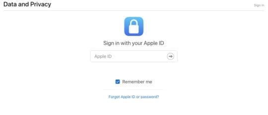 Apple Data & Privacy Portal