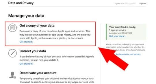 Get a Copy of Your Data