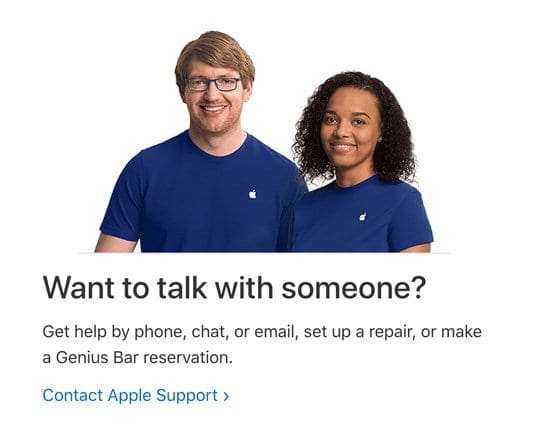 get live support help from apple via want to talk with someone at apple