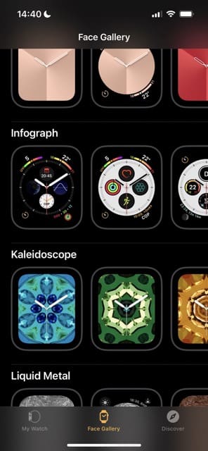 Infograph Faces in Apple Watch