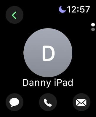Contact a person from your Apple Watch screen complication