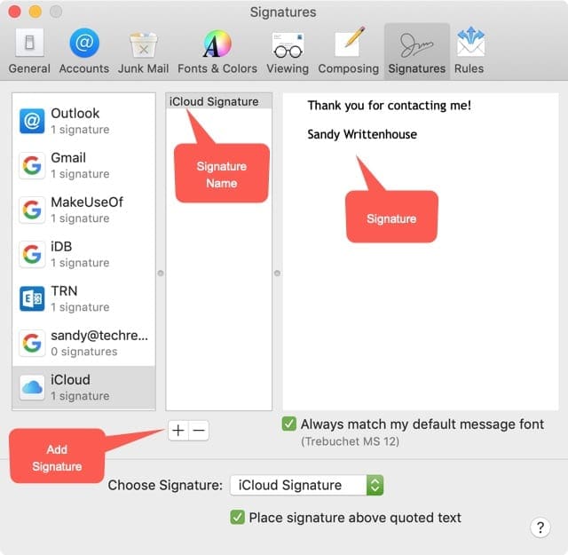Create Email Signatures Mac Mail
