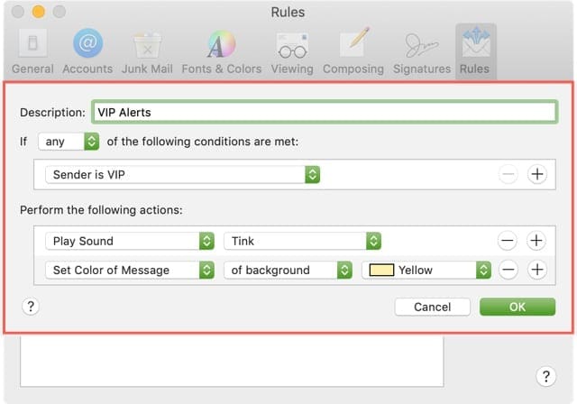 Custom VIP Notifications with Two Actions on Mac