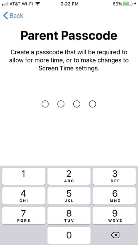 Set Screen Time Passcode
