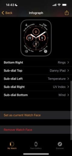 How to Manage Favorite Contacts on Apple Watch using Infograph Face ...