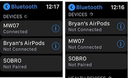 Apple Watch Bluetooth