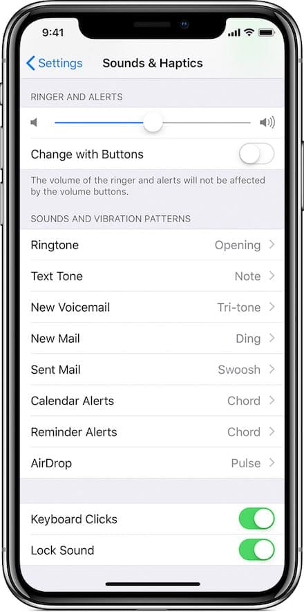 iOS 12 Sounds And Haptics