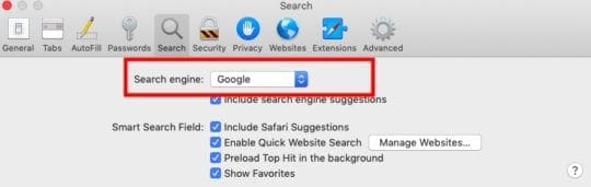 Change Safari Search from Bing to Google