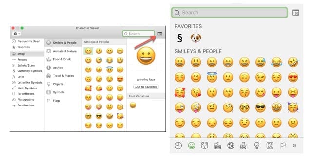 Smallere Emoji Symbols Window Mail Mac