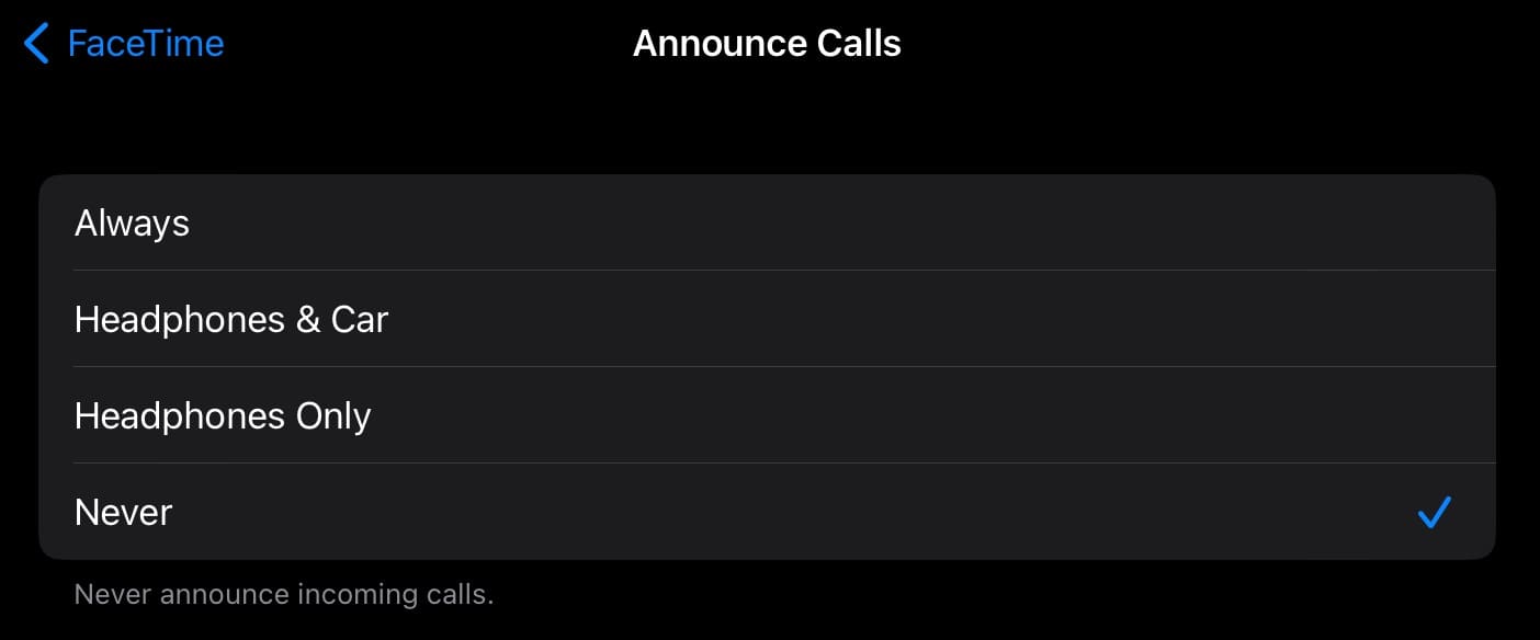 Announce Calls on an iPad