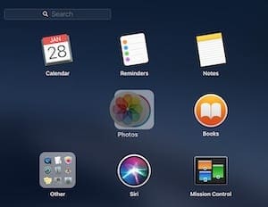 Screenshot of a folder being created in Launchpad