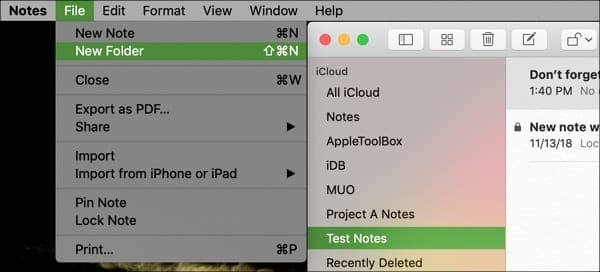 New Notes Folder Mac