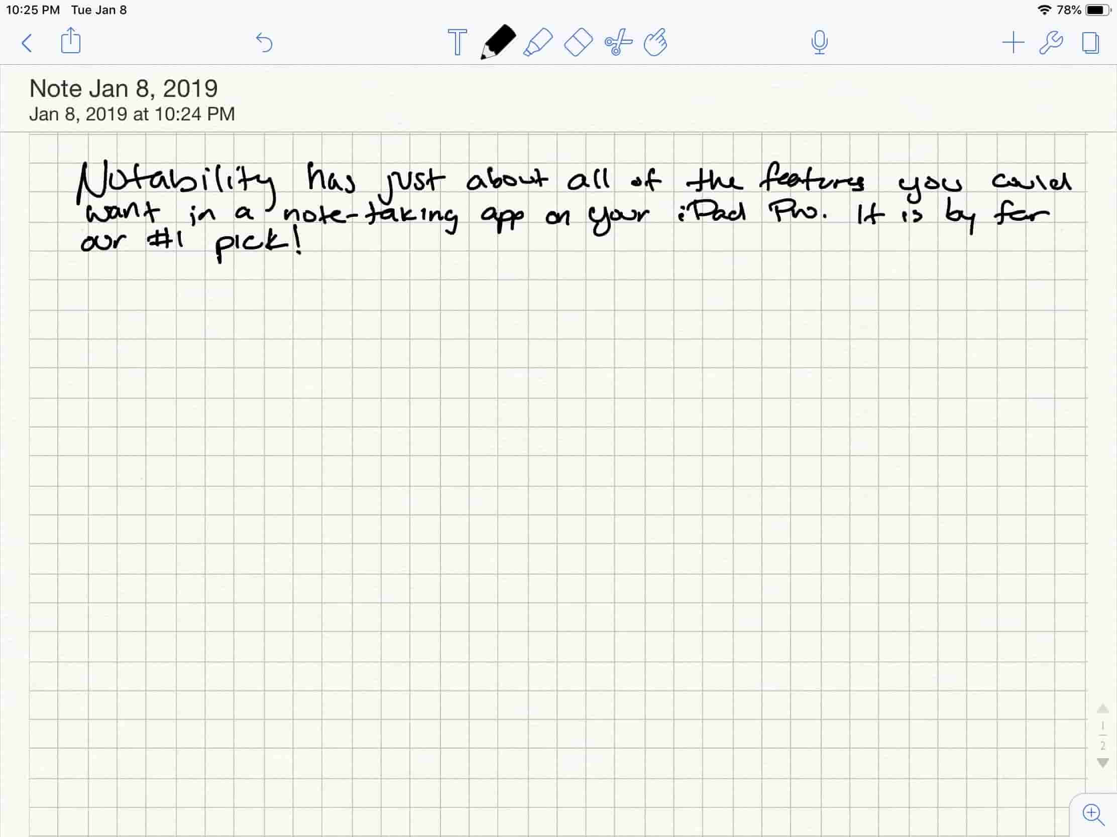 how to use apple pencil with the notability app for ipad