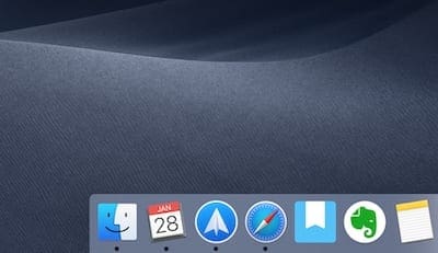 Screenshot of the Dock in macOS